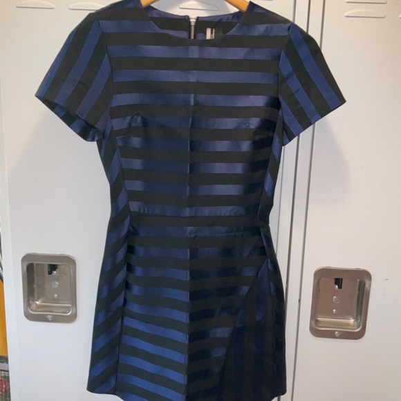 Navy/Black Striped Dress - Picture 4 of 4